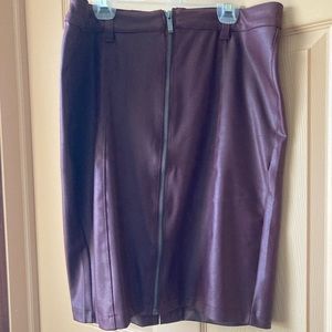 Dark Purple Pleather Skirt